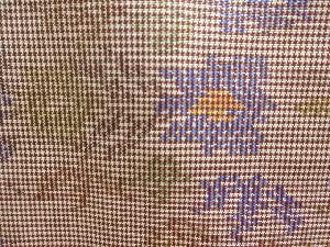 アンティーク 草花模様織り出し本場大島紬着物